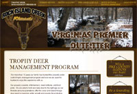 Client: Rock Island Creek Whitetails<br/>Project: www.rockislandcreekwhitetails.com<br/>Tools: xhtml, css, flash, javascript, photoshop